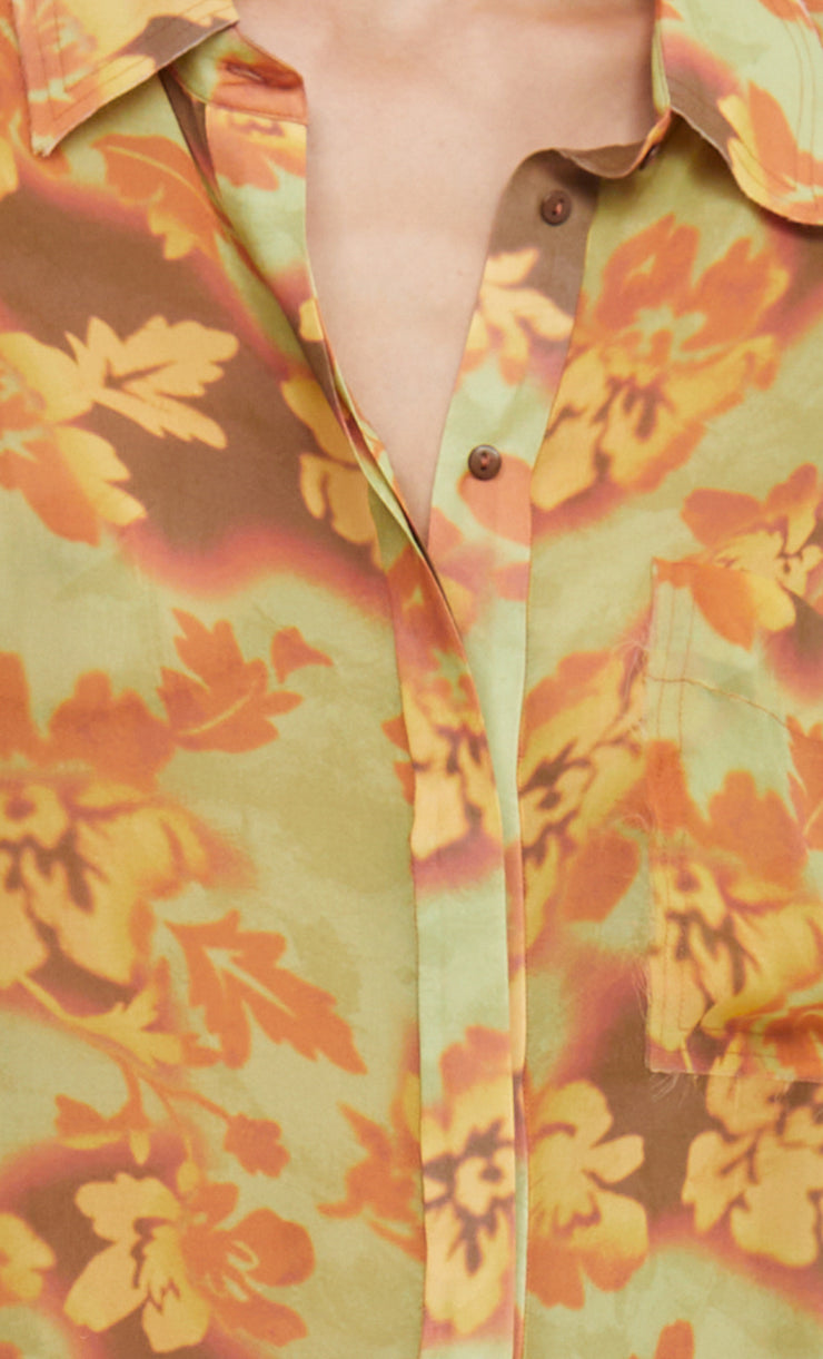 DREW SHIRT - HIBISCUS PATCHWORK