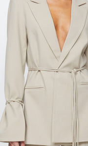 LAUREL TIE BLAZER - BONE