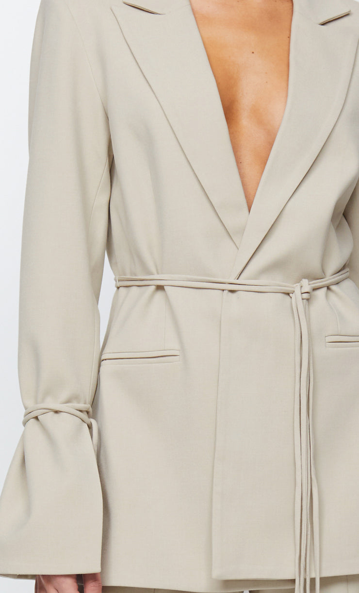 LAUREL TIE BLAZER - BONE