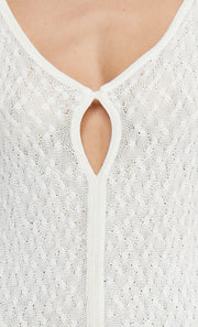 SAMMY KEY KNIT LONG SLEEVE MAXI  - IVORY