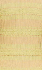 SCRUNCHIE CARDIGAN - SPLICED CITRON