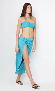 ODESSA SPLIT MIDI SKIRT - DEEP SEAFOAM