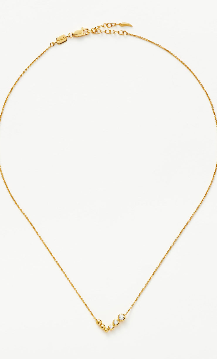 ARTICULATED STONE NECKLACE - GOLD