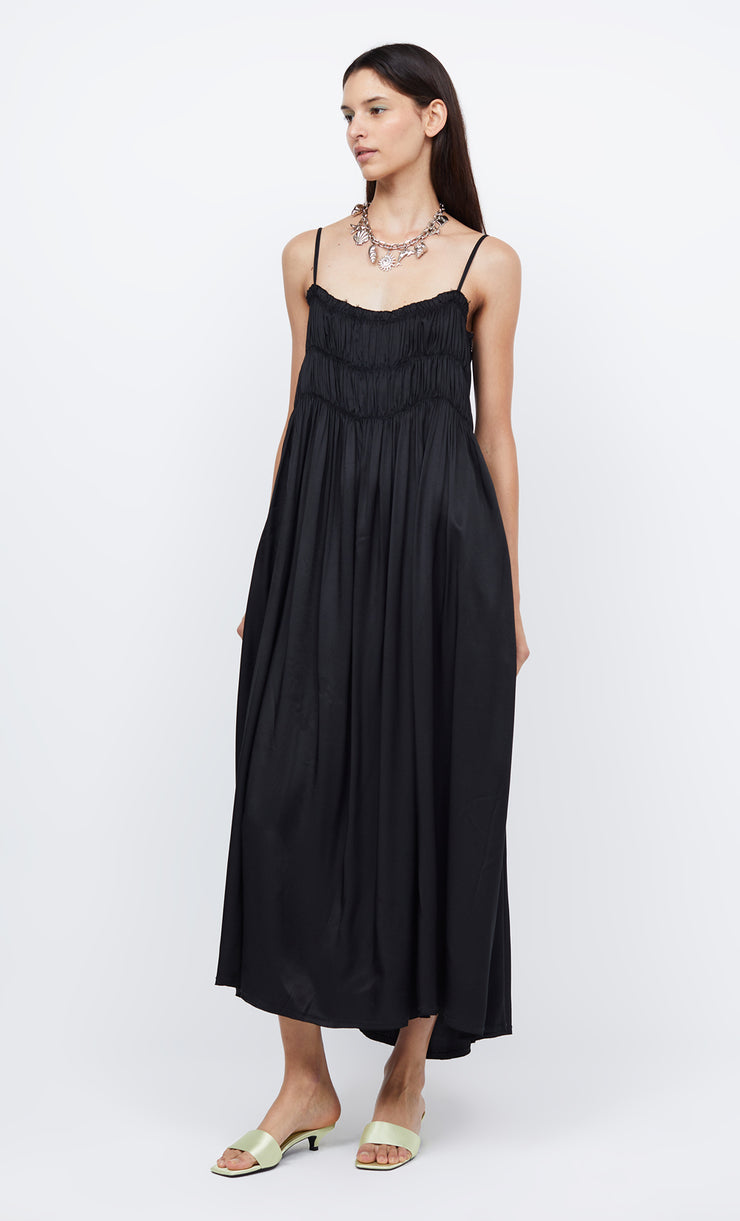DALI MAXI SHIFT DRESS - BLACK