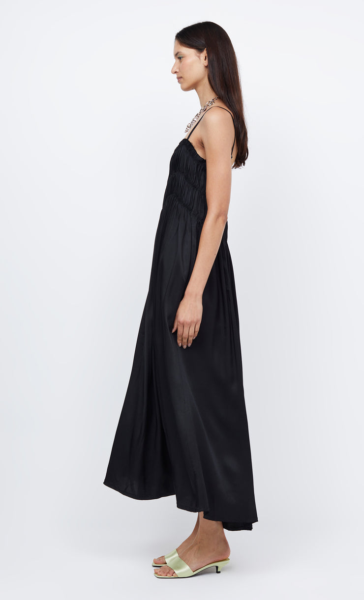 DALI MAXI SHIFT DRESS - BLACK