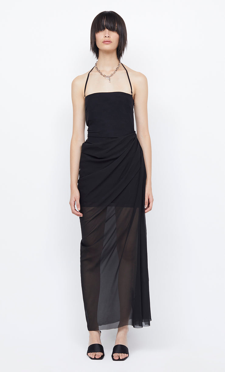 AIDA DRAPED MAXI DRESS - BLACK – BEC + BRIDGE AU