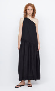 PALMER ASYM MAXI DRESS - BLACK