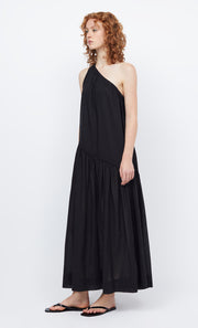 PALMER ASYM MAXI DRESS - BLACK