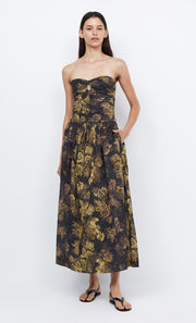 PALMER STRAPLESS MAXI - JASPER FLORAL