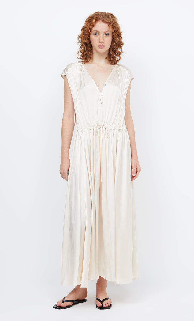 PARADISE BUTTON UP MAXI - IVORY