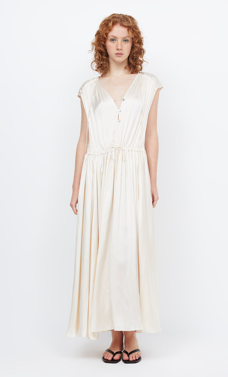 PARADISE BUTTON UP MAXI - IVORY