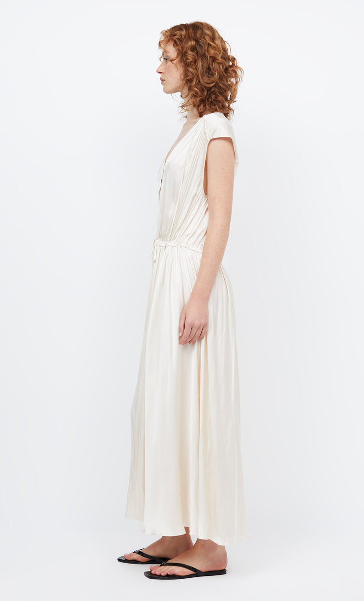 PARADISE BUTTON UP MAXI - IVORY