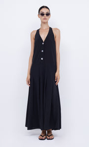 PIPER HALTER MAXI DRESS - BLACK