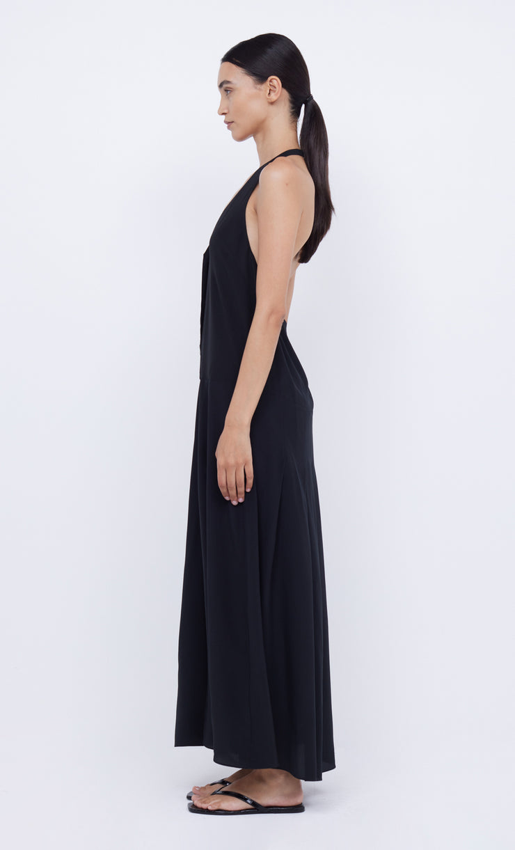 PIPER HALTER MAXI DRESS - BLACK