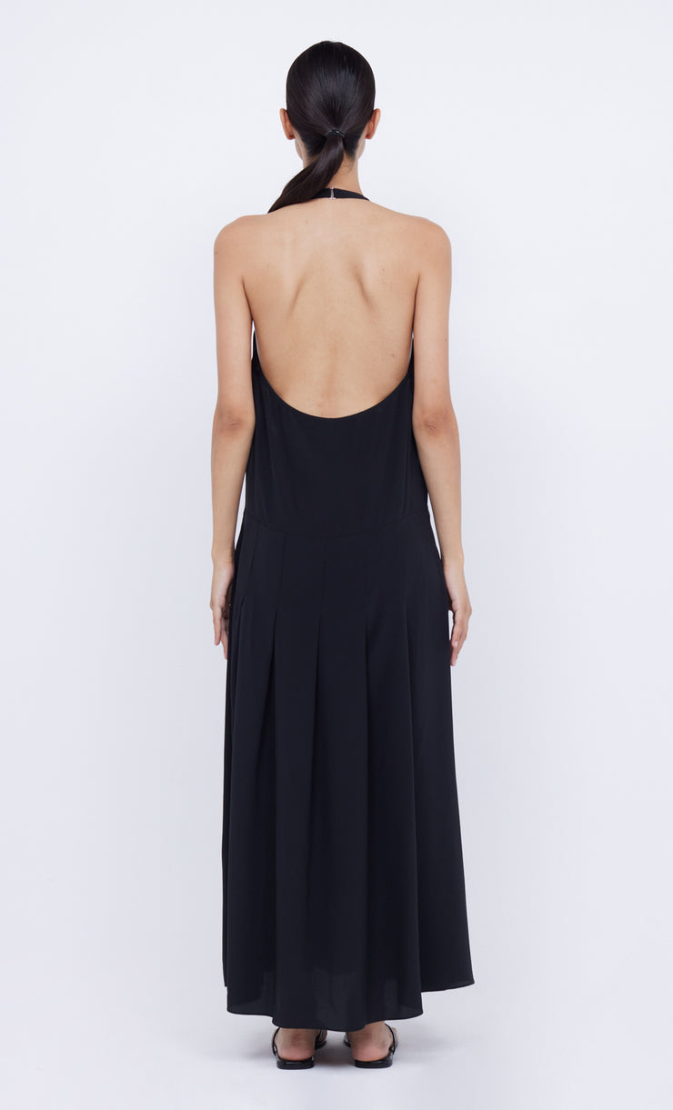 PIPER HALTER MAXI DRESS - BLACK