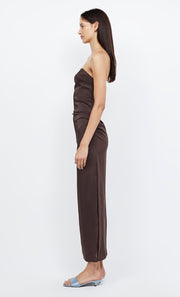 JONES STRAPLESS MAXI DRESS - COCOA