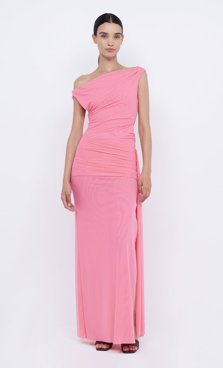 KAILANI ASYM DRESS - GRAPEFRUIT PINK