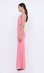 KAILANI ASYM DRESS - GRAPEFRUIT PINK