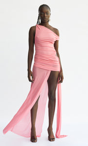 KAILANI ASYM DRESS - GRAPEFRUIT PINK