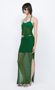 BREEZE MAXI SKIRT - PINE GREEN