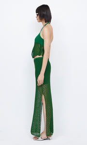 BREEZE MAXI SKIRT - PINE GREEN