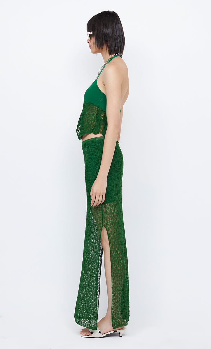 BREEZE MAXI SKIRT - PINE GREEN