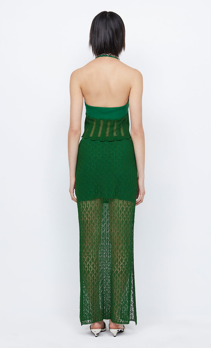 BREEZE MAXI SKIRT - PINE GREEN
