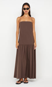 VEDA MAXI DRESS - CHOCOLATE