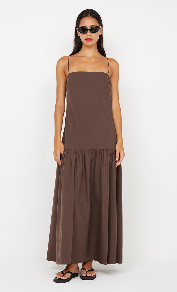 VEDA MAXI DRESS - CHOCOLATE