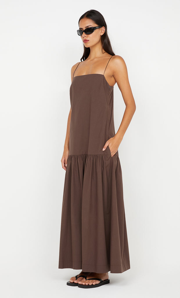VEDA MAXI DRESS - CHOCOLATE