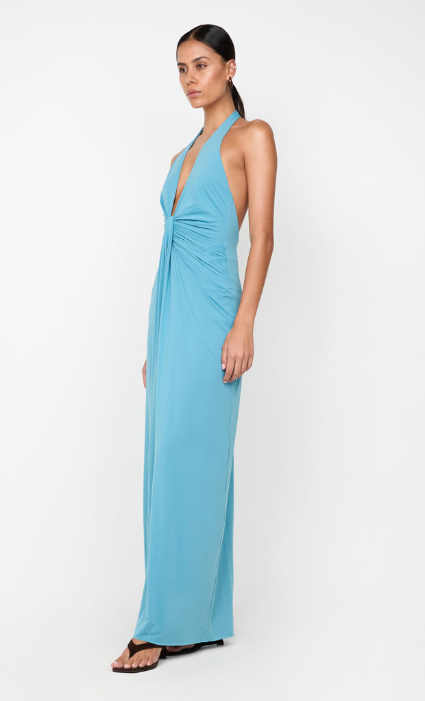 TILLIE DRAPE MAXI DRESS - DEEP SEAFOAM