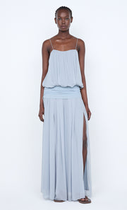 CAMILLE BLOUSON DRESS - CLOUD BLUE