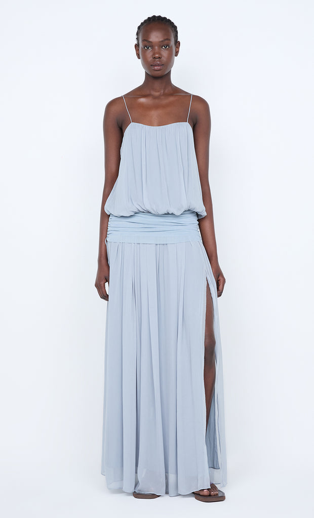 CAMILLE BLOUSON DRESS - CLOUD BLUE