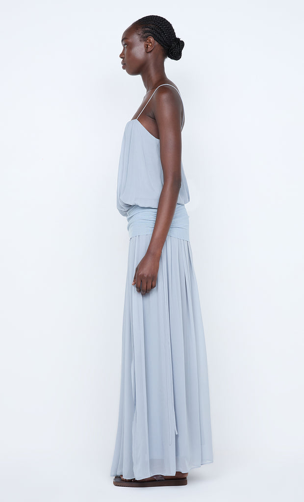 CAMILLE BLOUSON DRESS - CLOUD BLUE