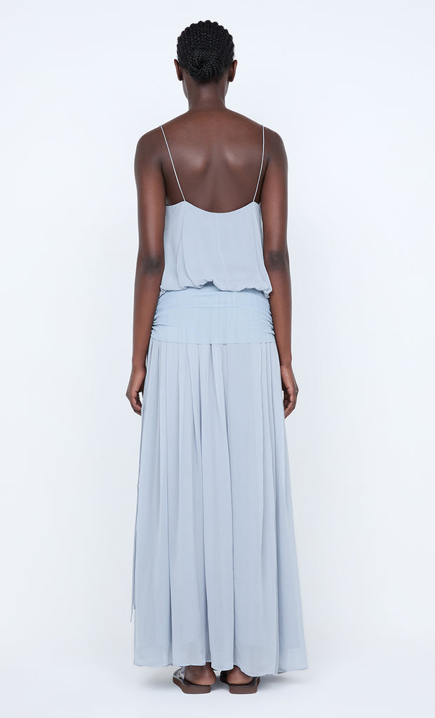 CAMILLE BLOUSON DRESS - CLOUD BLUE