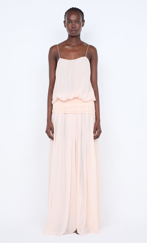 CAMILLE BLOUSON DRESS - PEACH