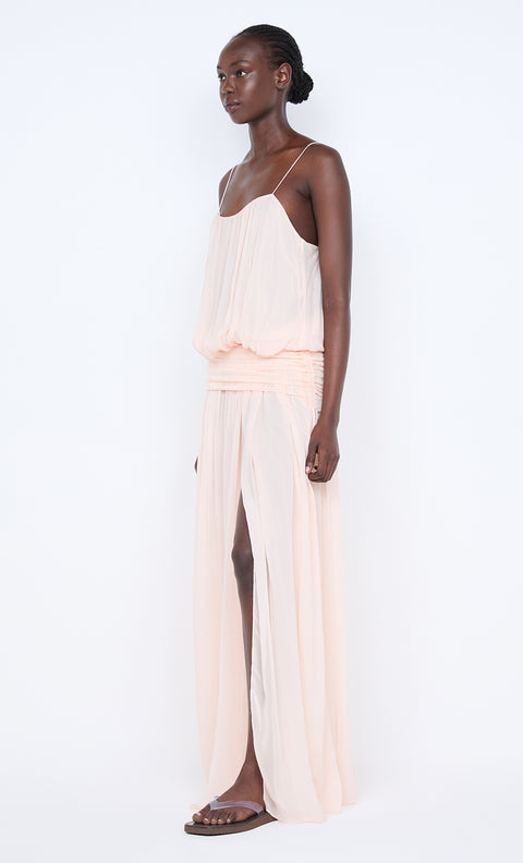 CAMILLE BLOUSON DRESS - PEACH