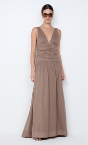 MARLOWE MAXI DRESS - TAUPEE
