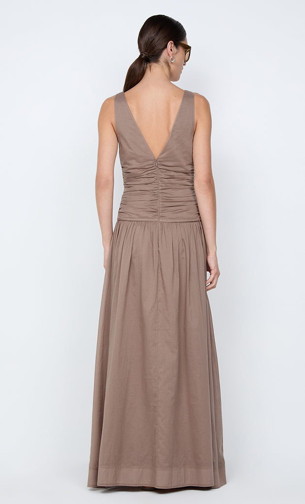 MARLOWE MAXI DRESS - TAUPEE