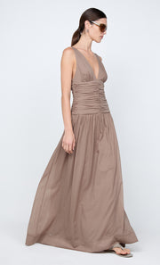 MARLOWE MAXI DRESS - TAUPEE
