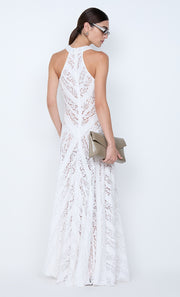 MARCI HIGH NECK MAXI DRESS - WHITE