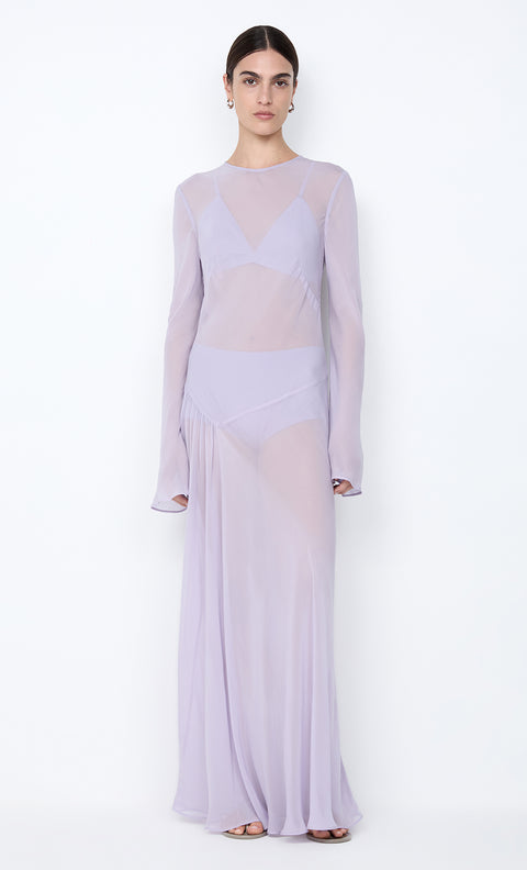 DELILAH LONG SLEEVE MAXI DRESS - WISTERIA