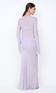 DELILAH LONG SLEEVE MAXI DRESS - WISTERIA