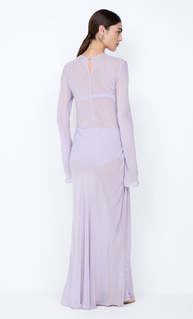 DELILAH LONG SLEEVE MAXI DRESS - WISTERIA