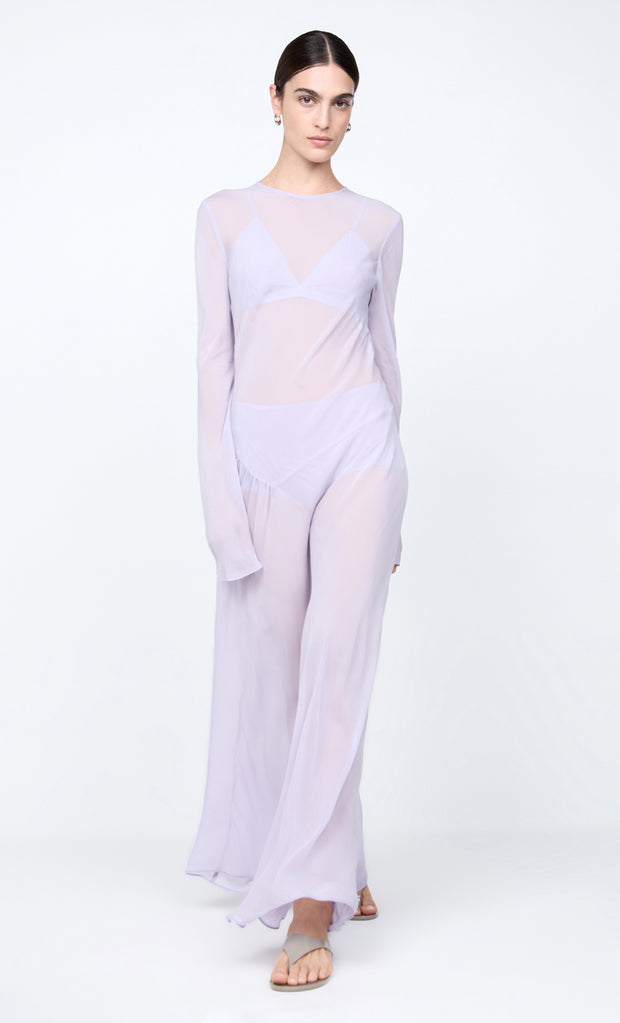 DELILAH LONG SLEEVE MAXI DRESS - WISTERIA
