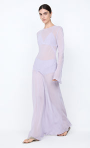 DELILAH LONG SLEEVE MAXI DRESS - WISTERIA