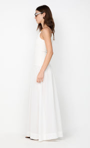 SABRINE ASYM MAXI DRESS - IVORY/WHITE
