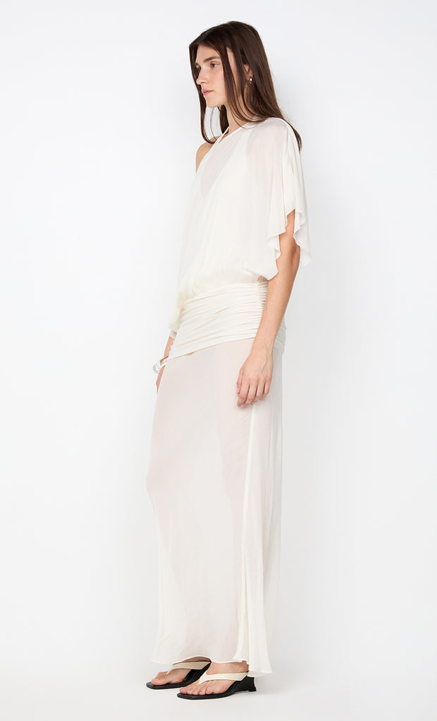 DELILAH OVERLAY MAXI DRESS - IVORY
