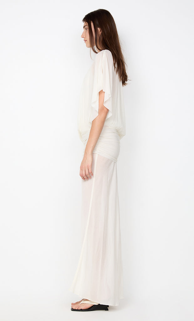 DELILAH OVERLAY MAXI DRESS - IVORY