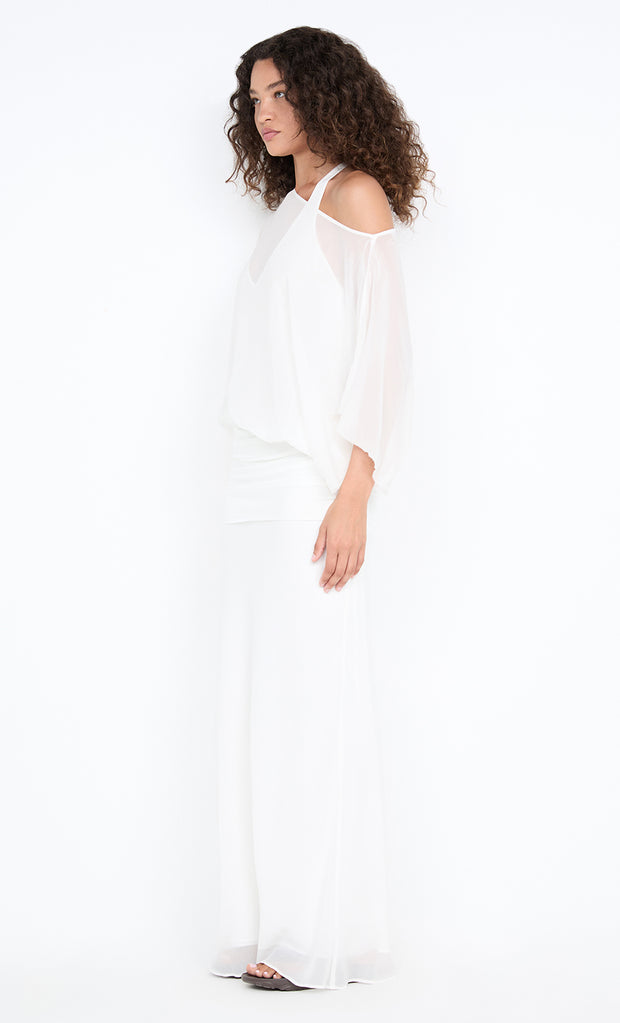 DELILAH OVERLAY MAXI DRESS - IVORY